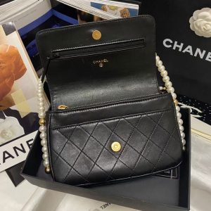 Chanel ⚪️Pearl chain wallet black AS81083 12