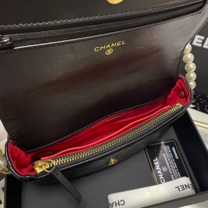 Chanel ⚪️Pearl chain wallet black AS81083 14
