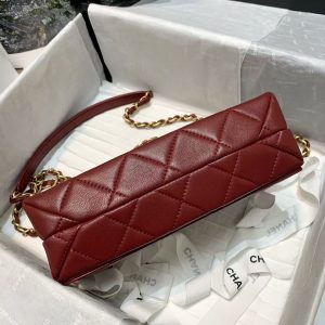 Chanel✔️ flap bag AS2634 red 14