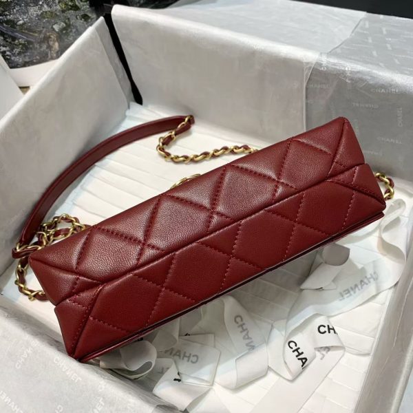 Chanel✔️ flap bag AS2634 red 6
