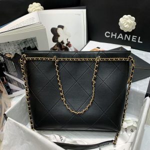 Chanel🧜‍♀️Tote Bag vintage black AS2374 8