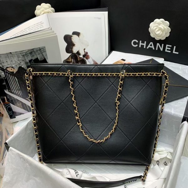Chanel🧜‍♀️Tote Bag vintage black AS2374 2