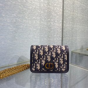 Dior 30 Montaigne Nano Oblique beige x black Bag 18