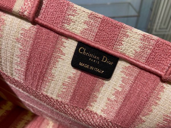 Dior Book Tote D-Stripes size 36 pink Bag 2