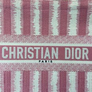 Dior Book Tote D-Stripes size 36 pink Bag 16