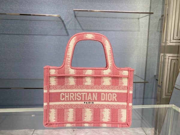 Dior Book Tote D-Stripes size mini 23 pink Bag 1