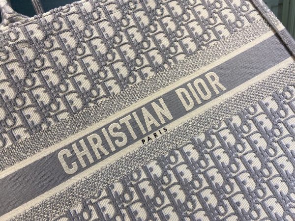 Dior Book Tote Toile de Jouy size 41 gray Bag 6
