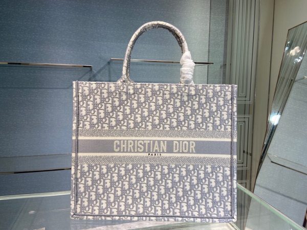 Dior Book Tote Toile de Jouy size 41 gray Bag 1