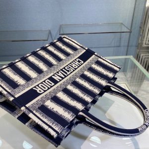 Dior Book Tote size 36 striped navy Bag 15