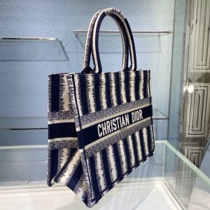 Dior Book Tote size 36 striped navy Bag 18