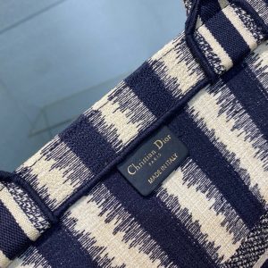 Dior Book Tote size 41 striped navy Bag 11