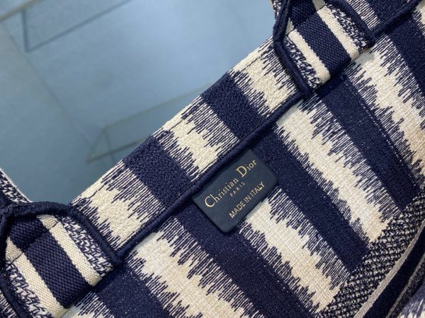 Dior Book Tote size 41 striped navy Bag 2