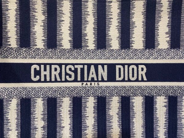 Dior Book Tote size 41 striped navy Bag 4