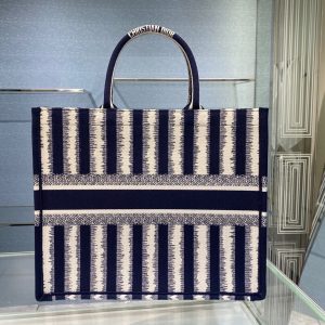 Dior Book Tote size 41 striped navy Bag 14