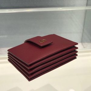 Dior Card size 11 dark red 2058A Wallet 16