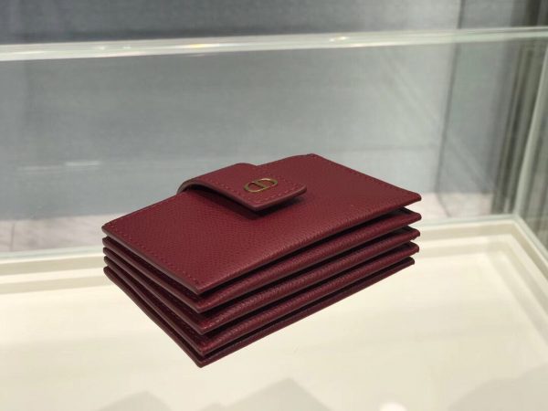 Dior Card size 11 dark red 2058A Wallet 7