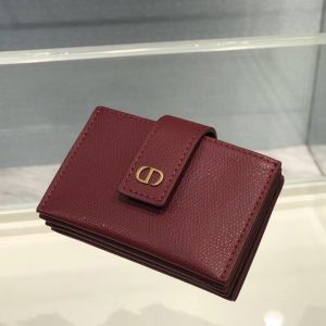 Dior Card size 11 dark red 2058A Wallet 17