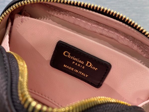Dior Caro Zipper size 15 black Handbag 3