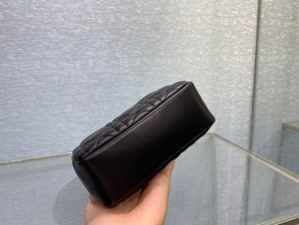 Dior Caro Zipper size 15 black Handbag 5
