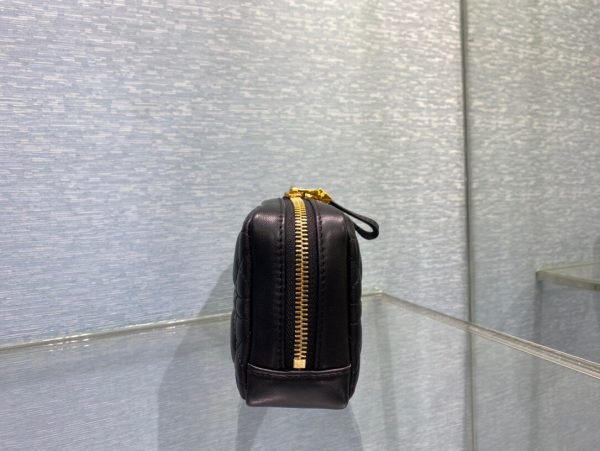 Dior Caro Zipper size 15 black Handbag 8