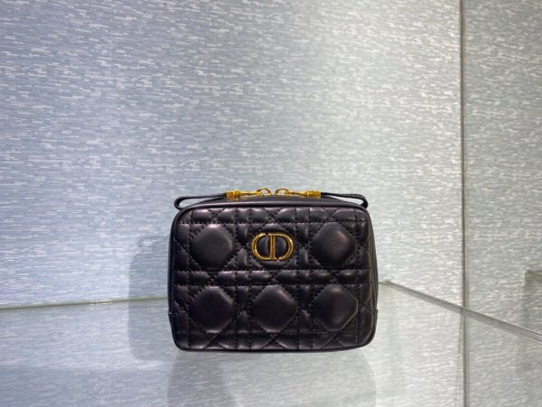 Dior Caro Zipper size 15 black Handbag 1