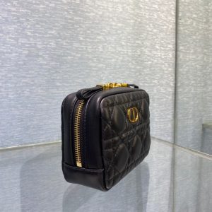 Dior Caro Zipper size 15 black Handbag 19