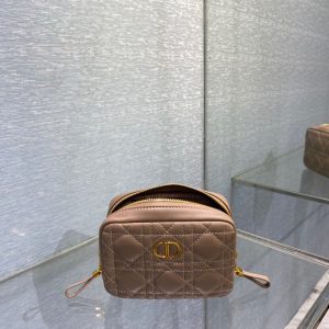 Dior Caro Zipper size 15 light brown Handbag 12