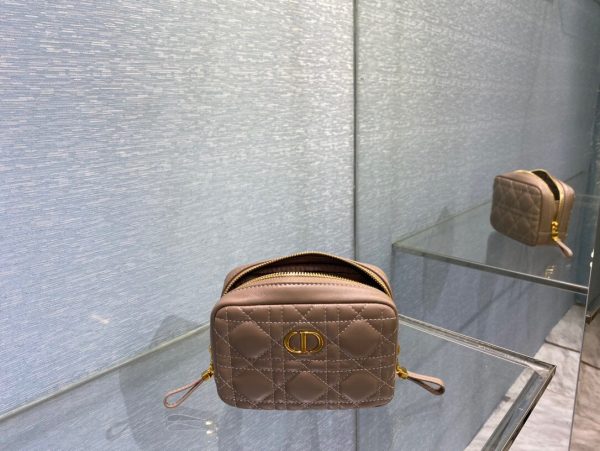 Dior Caro Zipper size 15 light brown Handbag 3