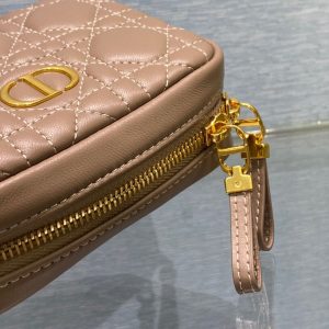 Dior Caro Zipper size 15 light brown Handbag 14
