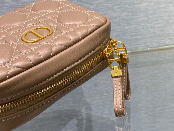 Dior Caro Zipper size 15 light brown Handbag 5