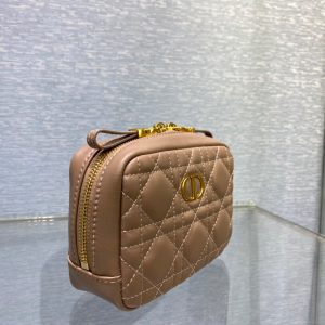 Dior Caro Zipper size 15 light brown Handbag 17