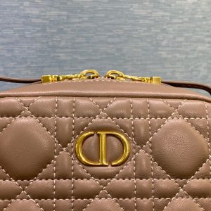 Dior Caro Zipper size 15 light brown Handbag 18