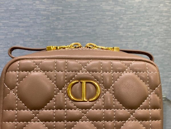 Dior Caro Zipper size 15 light brown Handbag 9