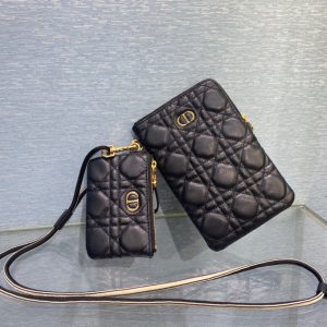 Dior Caro size 18 black Bag 18