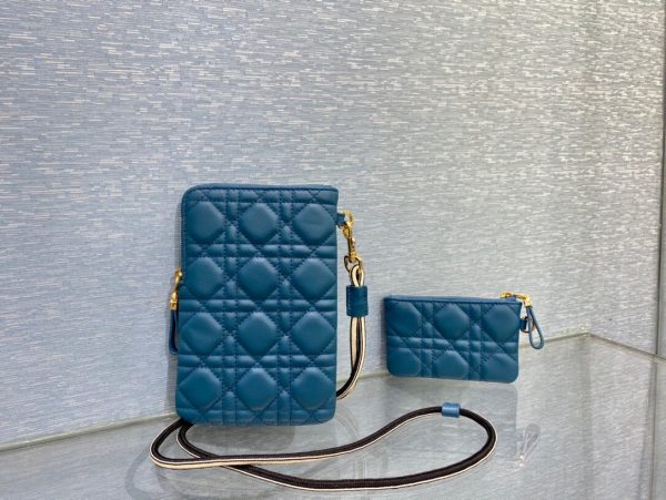 Dior Caro size 18 blue Bag 5
