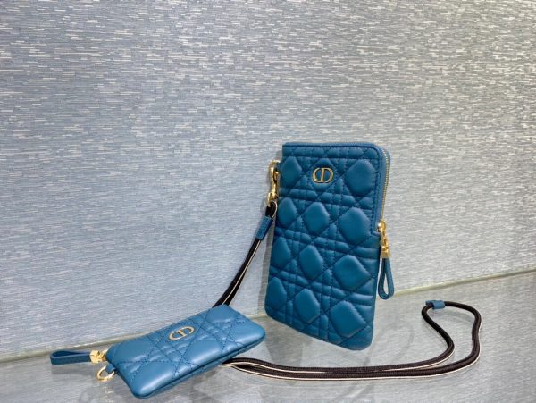Dior Caro size 18 blue Bag 6