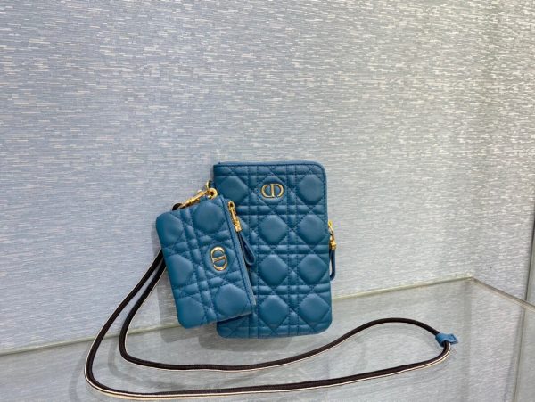 Dior Caro size 18 blue Bag 9