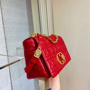 Dior Caro size 25 red 9242 Bag 7