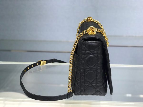 Dior Caro size 28 black 9243 Bag 6