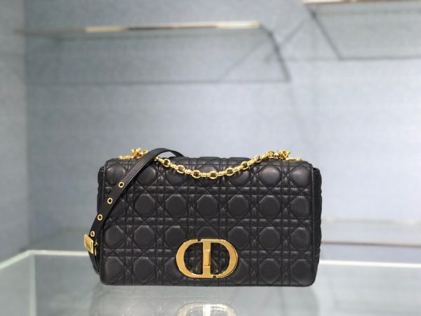 Dior Caro size 28 black 9243 Bag 8