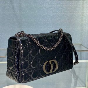 Dior Caro size 28 glossy black Bag 17