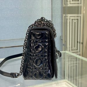 Dior Caro size 28 glossy black Bag 18