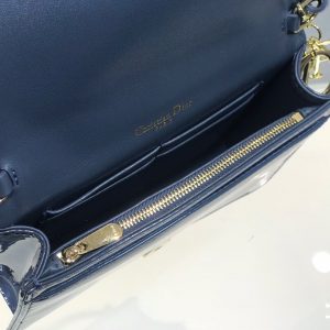 Dior Flap Small Tote size 18 midnight blue 0855 Bag 12