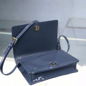 Dior Flap Small Tote size 18 midnight blue 0855 Bag 13