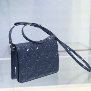 Dior Flap Small Tote size 18 midnight blue 0855 Bag 17
