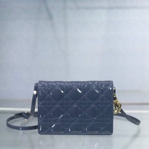 Dior Flap Small Tote size 18 midnight blue 0855 Bag 18