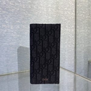 Dior Oblique grey x black Wallet 19