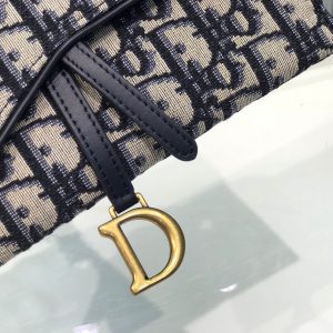 Dior Oblique size 19 beige x black 5614 Bag 12