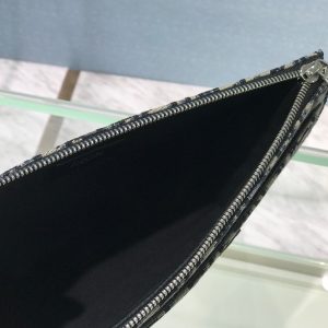 Dior Oblique size 28 black grained 214 Bag 11
