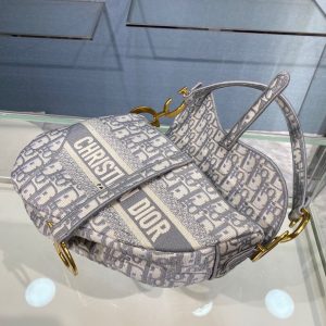 Dior Saddle Oblique size 25 gray Bag 14